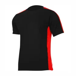 
                  LAHTIPRO Koszulka T-shirt czarno-czerwona rozmiar L L4022703